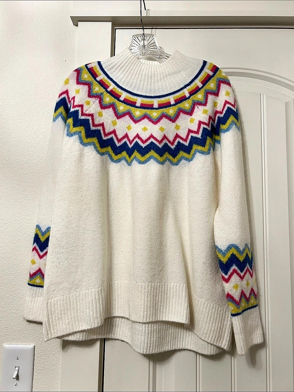 Vince Camuto Mockneck Sweater - Chevron Fair Isle Mockneck Chevron Fair Isle Swe